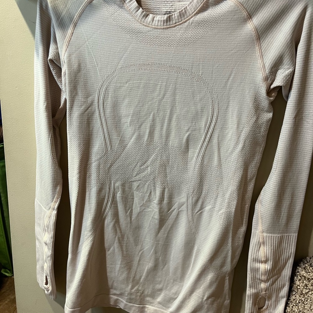 Lululemon Athletica White Long Sleeve Tee